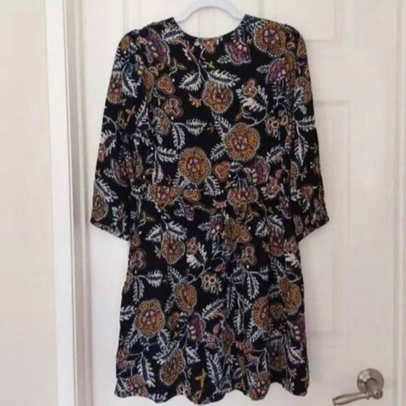 ba&sh Volver Dress Black Multi Floral Boho S NWT - Picture 7 of 14